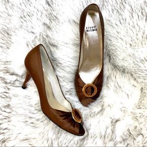 NWOB Stuart Weitzman Jeweled Heels in Chocolate